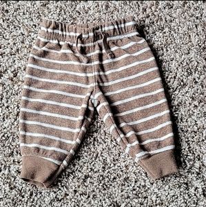 Child of Mine by Carter's Striped Fleece Joggers Size 0-3 Months